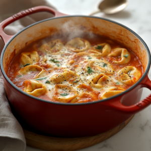 creamy tomato tortellini soup